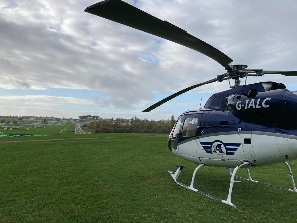 Helicopter at Epson Downs racecourse | Battersea Helicopter Helicopter at epson downs racecourse